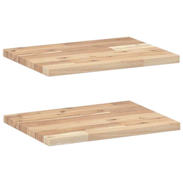 vidaXL ujuvad riiulid 2 tk 40 x 30 x 2 cm t&ouml;&ouml;tlemata t&auml;ispuidust akaatsia
