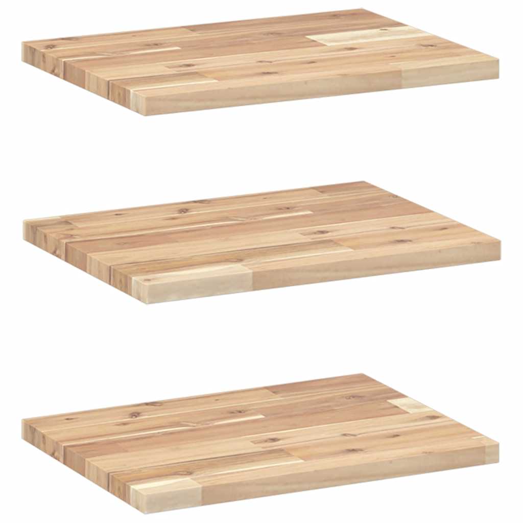 Levně vidaXL Plovoucí police 3 ks 40 x 30 x 2 cm neošetřené akáciové dřevo