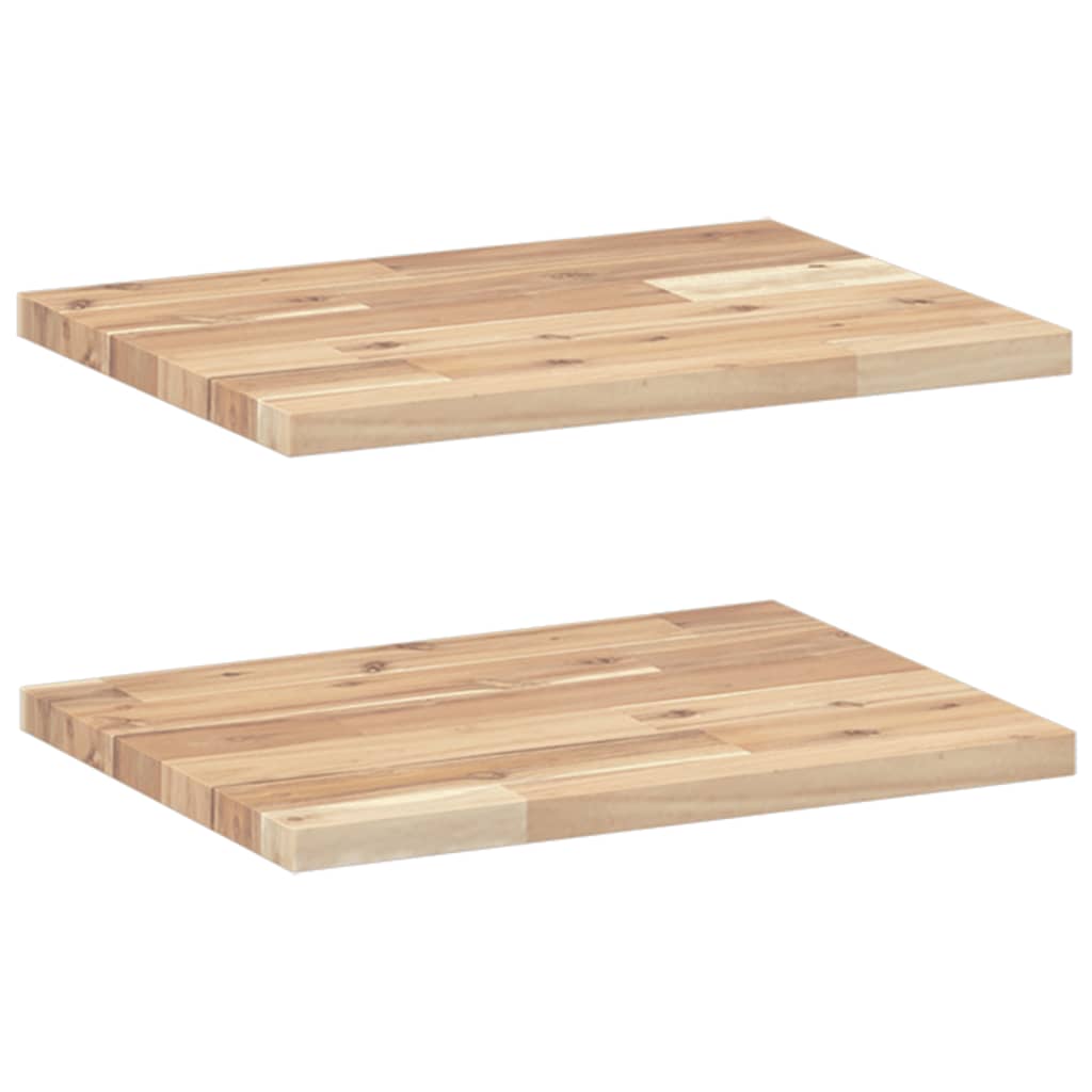 vidaXL Plovoucí police 2 ks 60 x 30 x 2 cm neošetřené akáciové dřevo