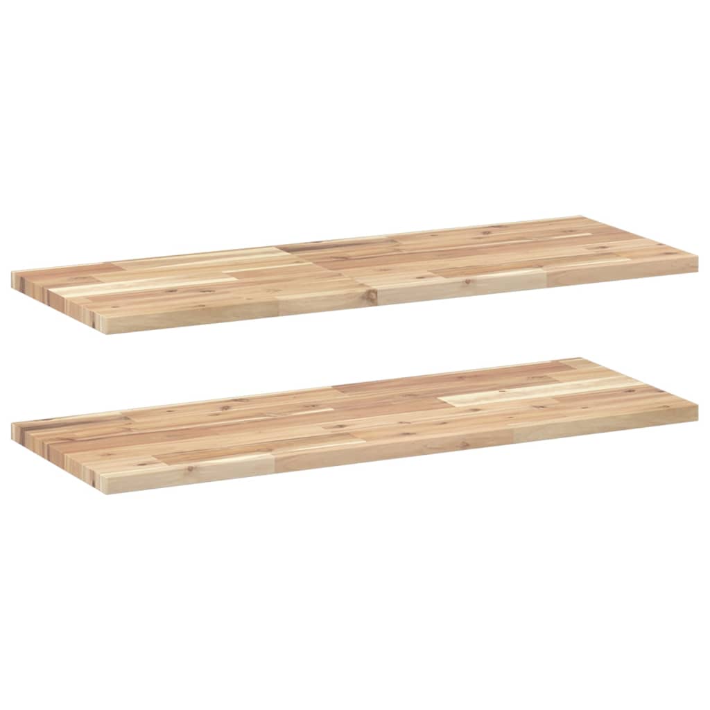 Levně vidaXL Plovoucí police 2 ks 80 x 30 x 2 cm neošetřené akáciové dřevo