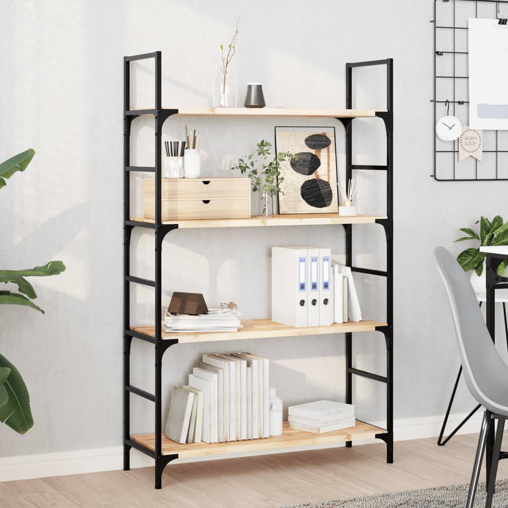 vidaXL Wandschappen 2 st zwevend 100x30x2 cm onbehandeld acaciahout Bruin