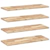vidaXL ujuvad riiulid 4 tk, 100 x 30 x 2 cm, t&ouml;&ouml;tlemata t&auml;ispuit, akaatsia