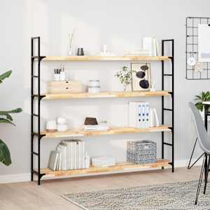 Viseča polica 120x20x4 cm neobdelan trden akacijev les