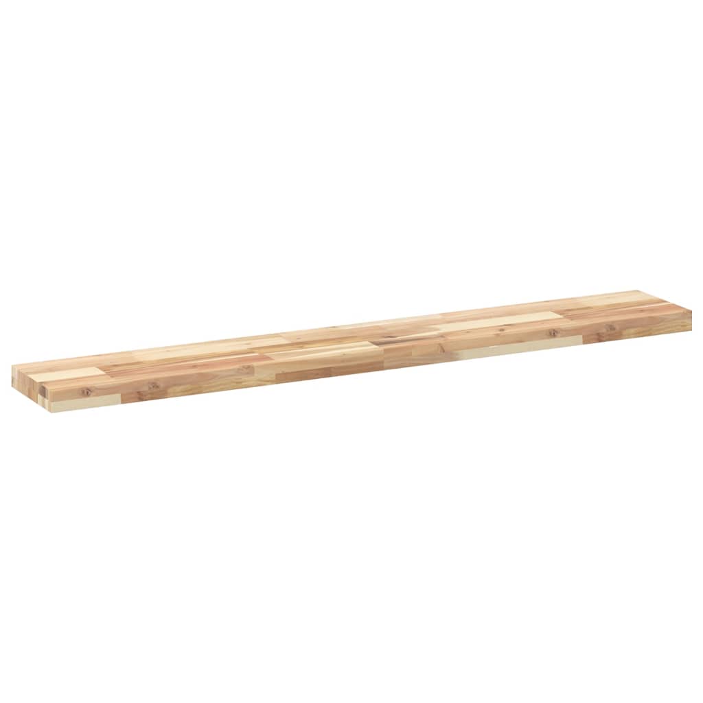 vidaXL Estantes flotantes 4 uds madera acacia sin tratar 120x20x4 cm