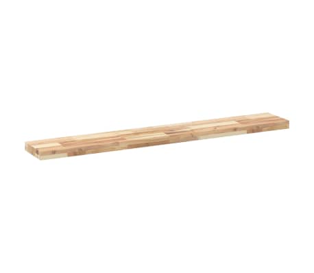 vidaXL Estantes flotantes 4 uds madera acacia sin tratar 120x20x4 cm