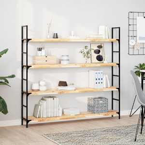 Viseča polica 140x20x4 cm neobdelan trden akacijev les