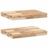 vidaXL ujuvad riiulid 2 tk 60 x 30 x 4 cm t&ouml;&ouml;tlemata t&auml;ispuidust akaatsia
