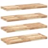 vidaXL ujuvad riiulid 4 tk 80 x 30 x 4 cm t&ouml;&ouml;tlemata t&auml;ispuidust akaatsia