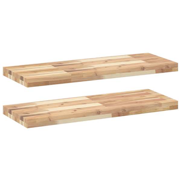 vidaXL seinariiulid 2 tk, 100 x 30 x 4 cm, t&ouml;&ouml;tlemata akaatsiapuit