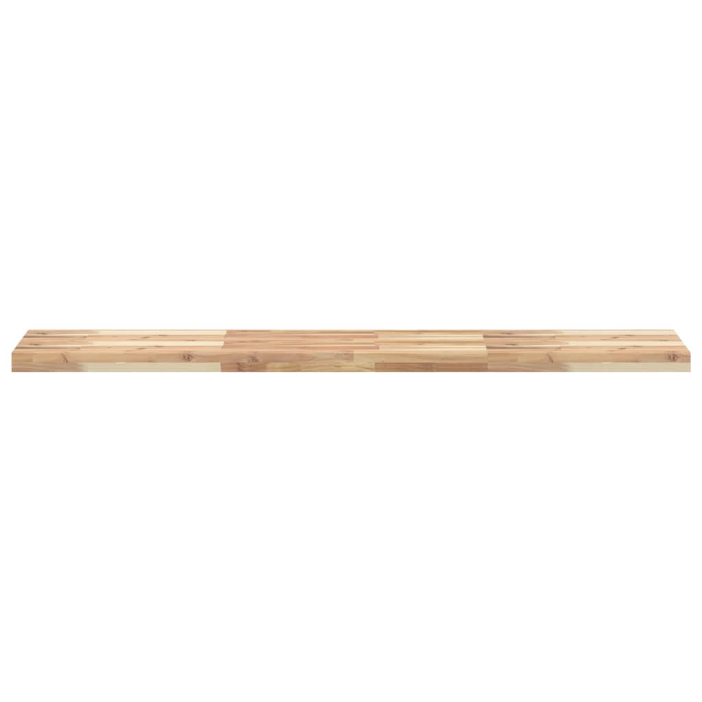 vidaXL Wandschappen 2 st zwevend 140x30x4 cm onbehandeld acaciahout bruin, foto 4