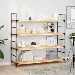 Viseče police 2 kosa 140x40x4 cm neobdelan trden akacijev les