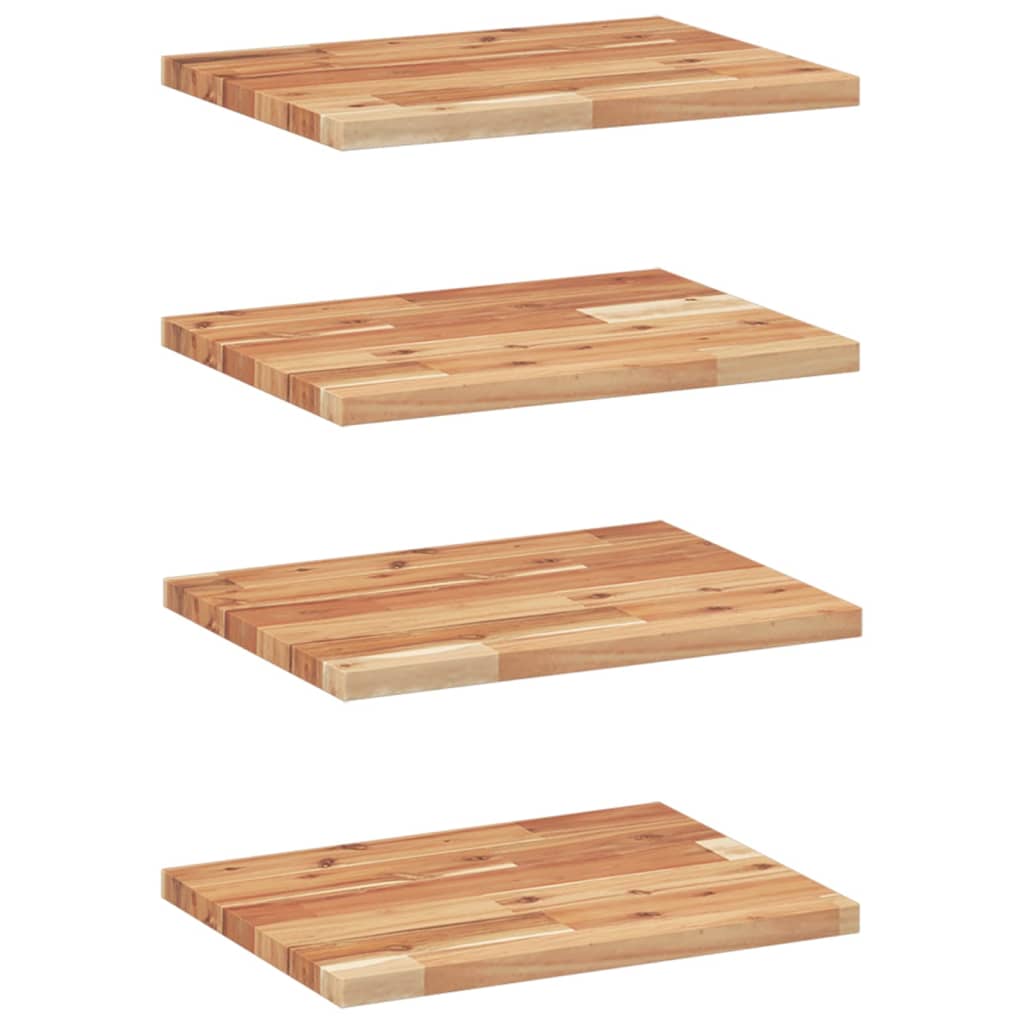 vidaXL Wandschappen 4 st zwevend olieafwerking 40x30x2 cm acaciahout bruin, foto 3