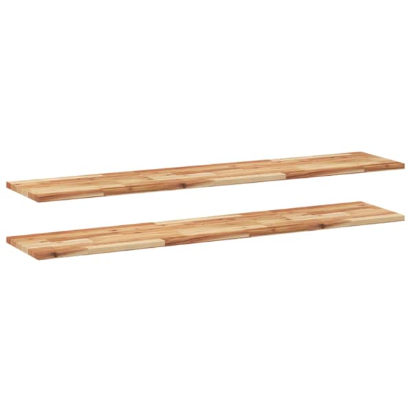 vidaXL ujuvad riiulid 2 tk 120 x 30 x 2 cm &otilde;liviimistlusega t&auml;ispuit, akaatsia