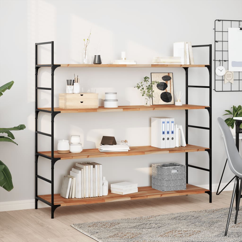 vidaXL Wandschappen 2 st zwevend olieafwerking 160x40x2 cm acaciahout Bruin