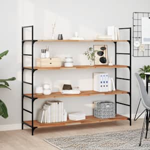 Viseče police 2 kosa 160x40x2cm oljni premaz trden akacijev les