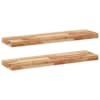 vidaXL ujuvad riiulid 2 tk 100 x 20 x 4 cm &otilde;liviimistlusega t&auml;ispuit, akaatsia