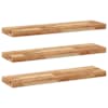 vidaXL ujuvad riiulid 3 tk, 100 x 20 x 4 cm, &otilde;liviimistlusega t&auml;ispuit, akaatsia