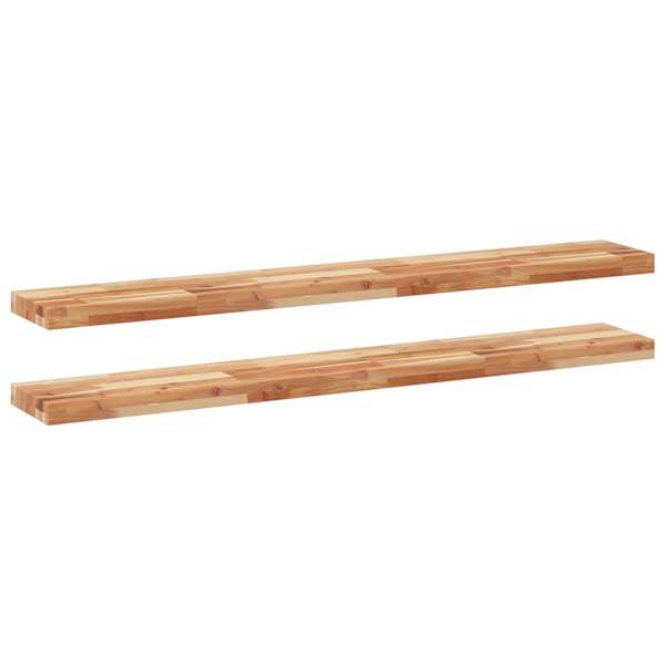 vidaXL riiulid 2 tk, 140 x 20 x 4 cm, &otilde;liviimistlusega t&auml;ispuit, akaatsia