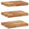 vidaXL ujuvad riiulid 3 tk 60 x 30 x 4 cm &otilde;liviimistlusega t&auml;ispuit akaatsia