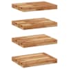vidaXL ujuvad riiulid 4 tk 60 x 30 x 4 cm &otilde;liviimistlusega t&auml;ispuit, akaatsia