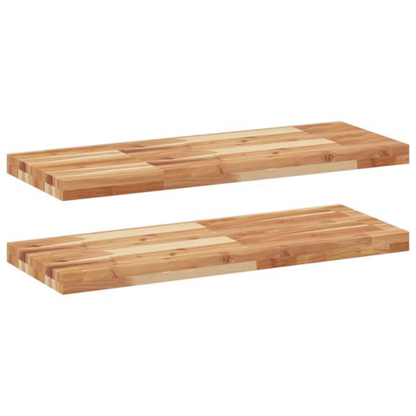 vidaXL seinariiulid 2 tk, 100x30x4 cm, &otilde;liviimistlusega akaatsiapuit