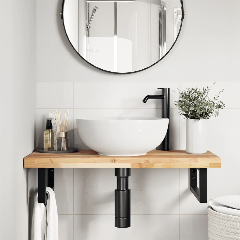 Bordplade til toiletbord 100 x 40 x 4 cm - ubehandlet massivt akacietræ