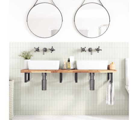 vidaXL Bor&eth;plata &aacute; Ba&eth;herbergi 120x40x4 cm Gegnheill Akas&iacute;uvi&eth;ur
