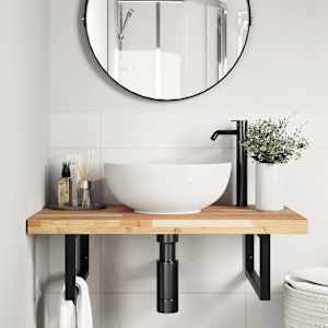 vidaXL Bor&eth;plata &aacute; Ba&eth;herbergi 80x50x4 cm Gegnheill Akas&iacute;uvi&eth;ur