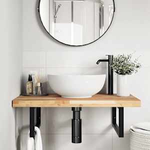 vidaXL Wastafelblad 100x50x4 cm onbehandeld massief acaciahout