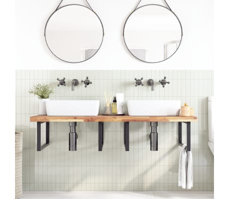 vidaXL Blat de baie netratat, 140x60x4 cm, lemn masiv de acacia