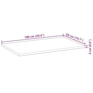 Deska psacího stolu neošetřená 100 x 50 x 2 cm masivní akácie - obrázek 9