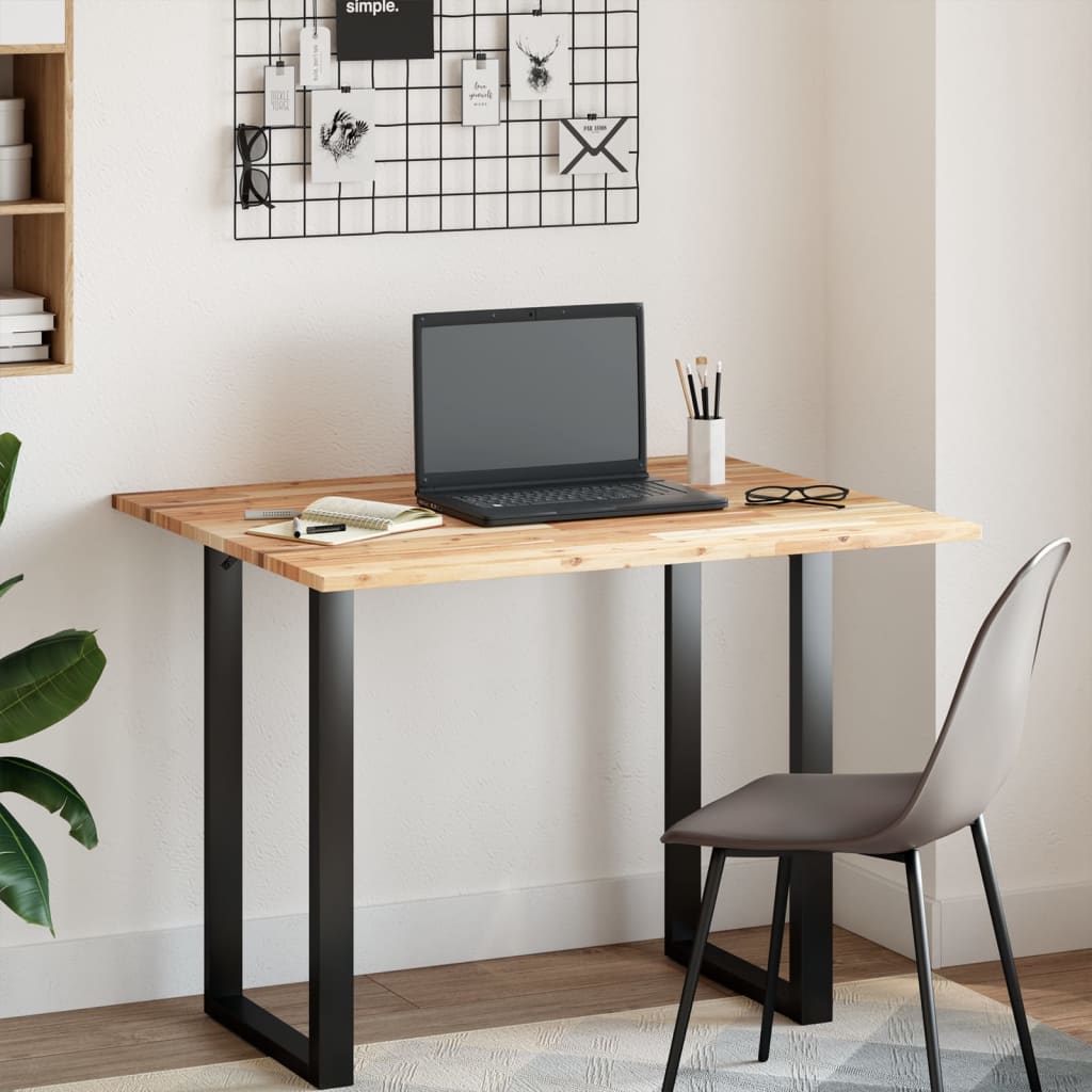 vidaXL Bureaublad 100x80x2 cm onbehandeld massief acaciahout afbeelding