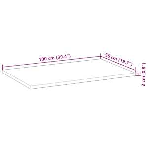 Deska psacího stolu napuštěná olejem 100x50x2 cm masivní akácie - obrázek 9