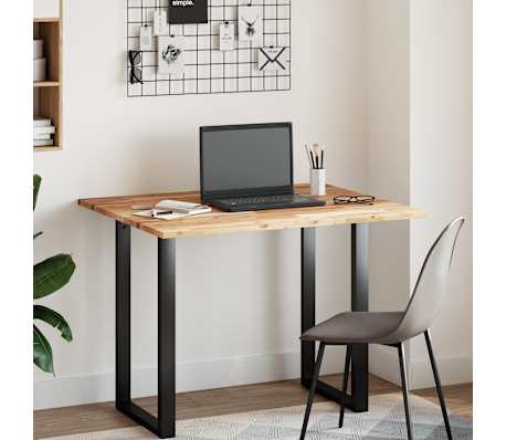 vidaXL Bureaublad met olieafwerking 100x80x2 cm massief acaciahout