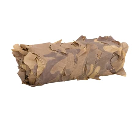 vidaXL Camouflagenet met opbergzak 521x493 cm zandkleurig