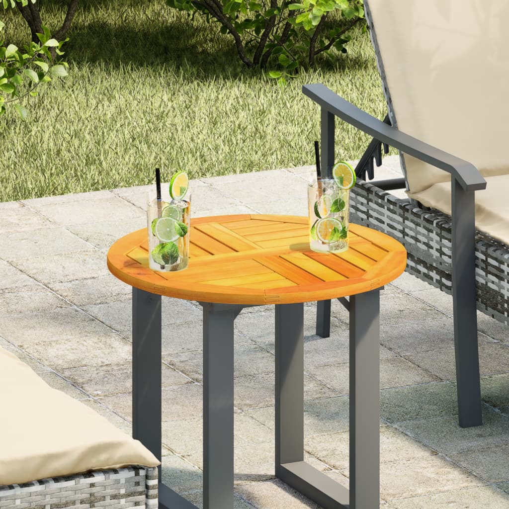 vidaXL Blat de masă rotund, Ø50x2 cm, lemn masiv de acacia