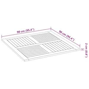 Stolní deska 90 x 90 x 2,2 cm čtvercová masivní akáciové dřevo - obrázek 8