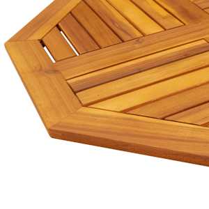 Stolní deska 70 x 70 x 2 cm osmihranná masivní akáciové dřevo - obrázek 7