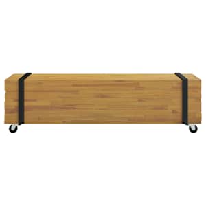 Televizní stojan Hnědá 110 x 30 x 30 cm Pevné teakové dřevo - obrázek 4
