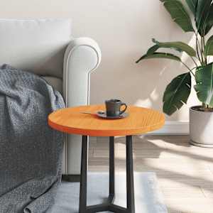 Mizna plošča okrogla voščeno rjava Ø50x2,5 cm trdna borovina