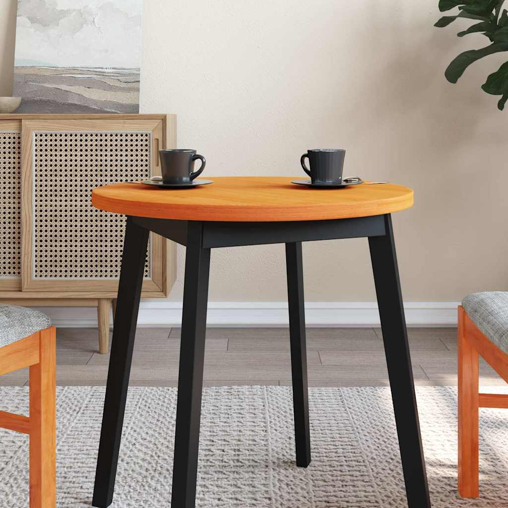 vidaXL Tischplatte Rund Wachsbraun Ø60x2,5 cm Massivholz Kiefer