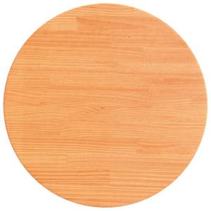 Stolní deska kulatá voskově hnědá Ø70 x 2,5 cm masivní borovice - obrázek 2