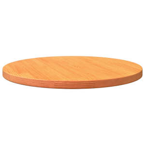 Stolní deska kulatá voskově hnědá Ø70 x 2,5 cm masivní borovice - obrázek 4