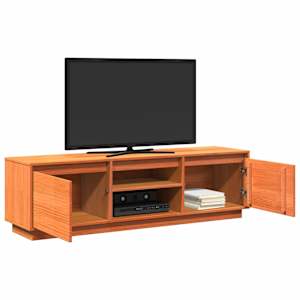 TV skříňka voskově hnědá 140 x 35 x 40 cm masivní borové dřevo - obrázek 5