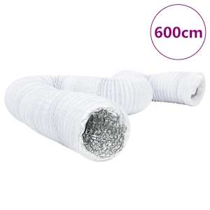 vidaXL ventilatsioonitoru, alumiinium ja PVC, 6 m &Oslash;10 cm
