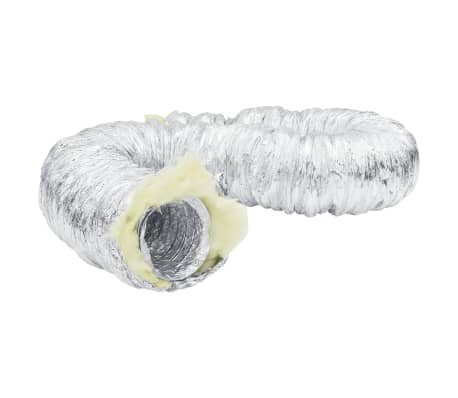 vidaXL Conductă de ventilație izolată, 6 m, &Oslash;12,5 cm, aluminiu