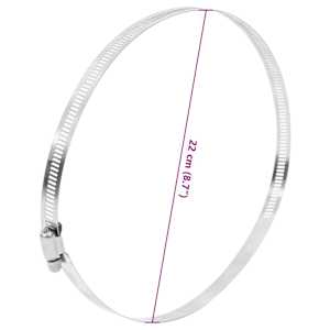 Hadicové svorky 6 ks 91–220 mm nerezová ocel 304 - obrázek 6