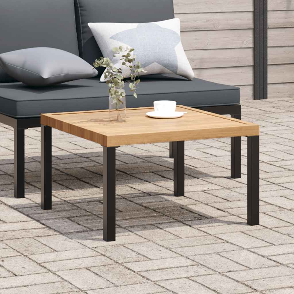 vidaXL Garten-Couchtisch Schwarz 65x65x40 cm Aluminium