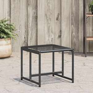 Vrtni stolčki 4 kosi črn poli ratan