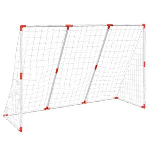 Dětská fotbalová branka s míči 2 v 1 bílá 184 x 64 x 124 cm - obrázek 4